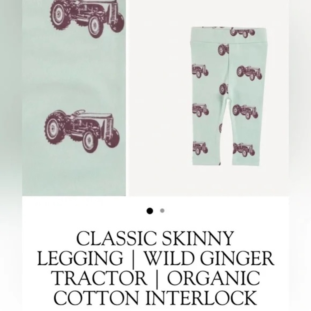 Kate Quinn | "Wild Ginger Tractor" Classic Skinny Leggings | Size 18-24 Months